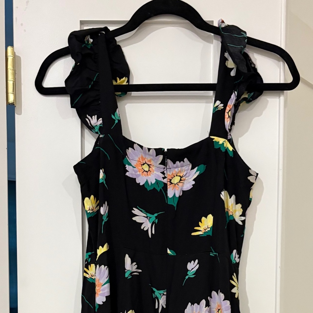 Black Flowy Flower Dress